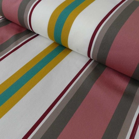 Coupon 3m Tissu Toile Transat Playa Ajaccio Rose