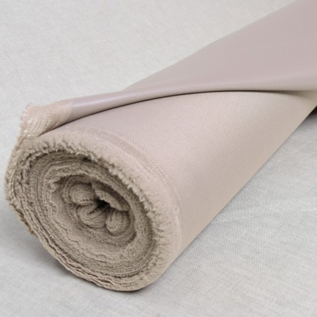 Coupon 3m Tissu Toile Outdoor Enduction PVC Écru 