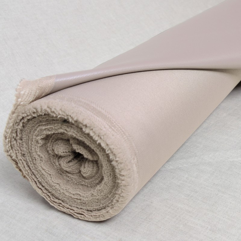 Coupon 3m Tissu Toile Outdoor Enduction PVC Écru 