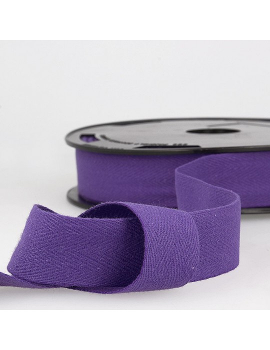 Serge coton 14 mm violet