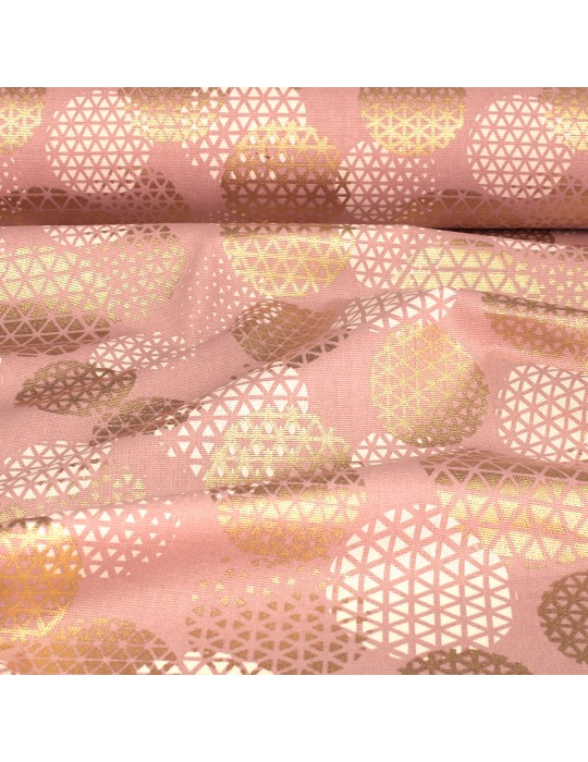 Tissu demi panama cosmique rose