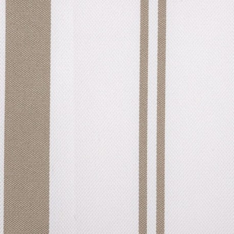 Coupon 3m Toile Outdoor Augusta Rayeée Taupe Grande Laize