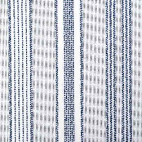 Coupon 3m Toile Outdoor Plage Rayée Marine Grande Laize