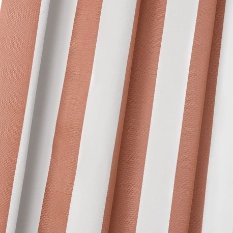Coupon 3m Toile Outdoor Ponant Rayée Terracotta Grande Laize