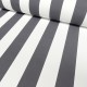 Coupon 3m Tissu Toile Outdoor Deperlante Rayure Gris Foncé