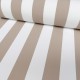 Coupon 3m Tissu Toile Outdoor Deperlante Rayure Beige 