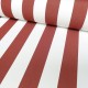 Coupon 3m Tissu Toile Outdoor Deperlante Rayure Terracotta 