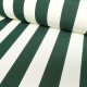 Coupon 3m Tissu Toile Outdoor Deperlante Rayure Vert Foncé