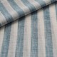Coupon 3m Tissu Etamine RayéeTransat Bleu Paon