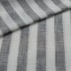 Coupon 3m Tissu Etamine Rayée Transat Gris