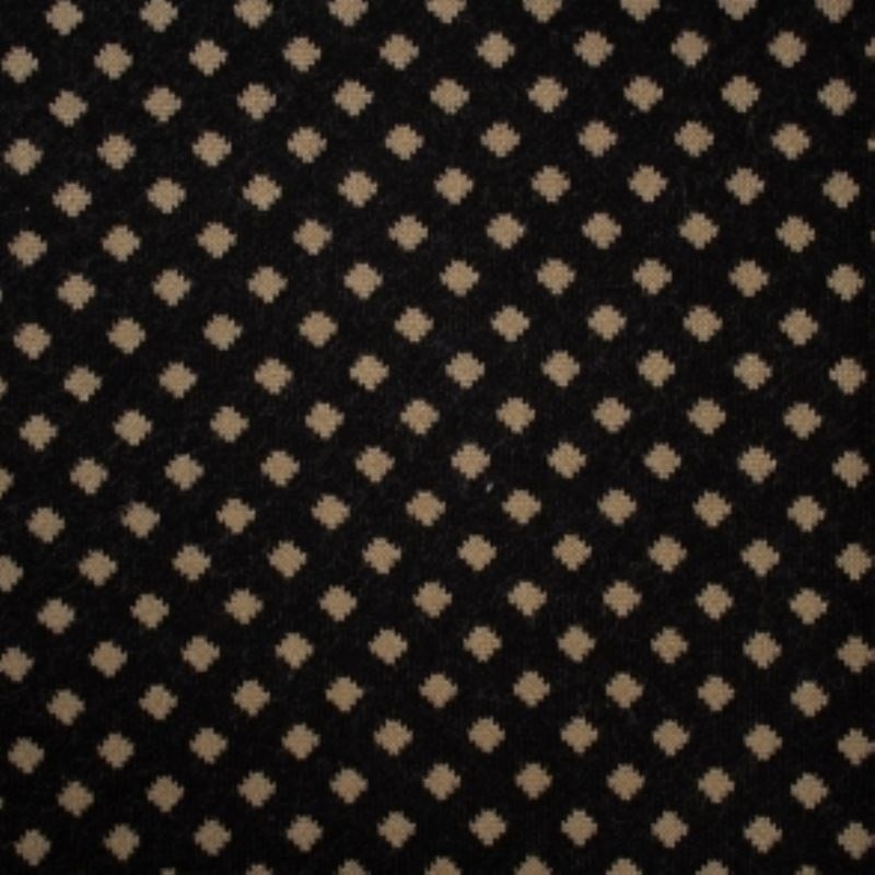 Coupon 3m Tissu Tricot Losange Noir