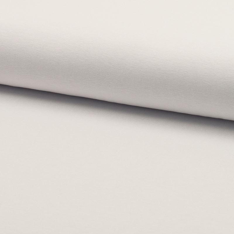 Coupon 3m Tissu Toile Tricot Viscose Unie Blanc
