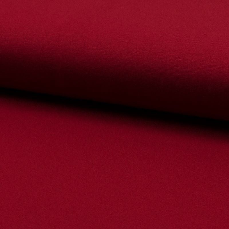 Coupon 3m Tissu Toile Tricot Viscose Unie Bordeaux 