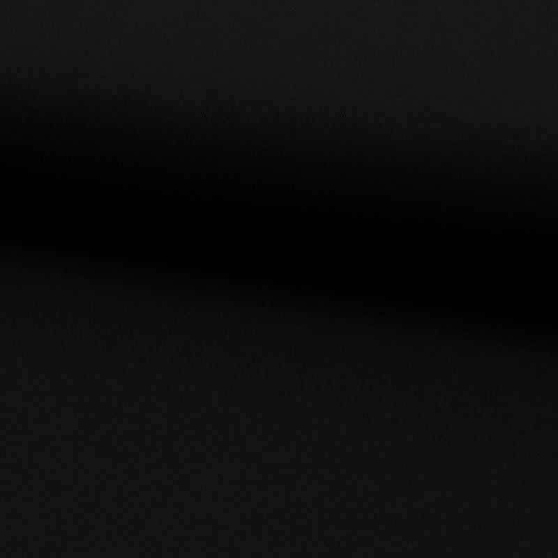 Coupon 3m Tissu Toile Tricot Viscose Unie Noir