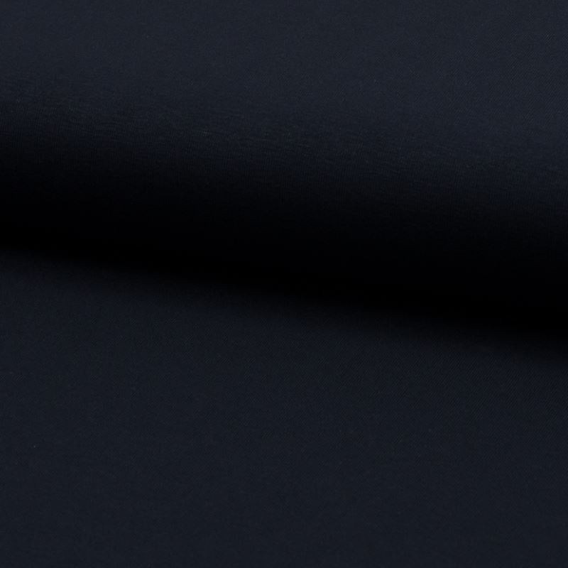 Coupon 3m Tissu Toile Tricot Viscose Unie Navy