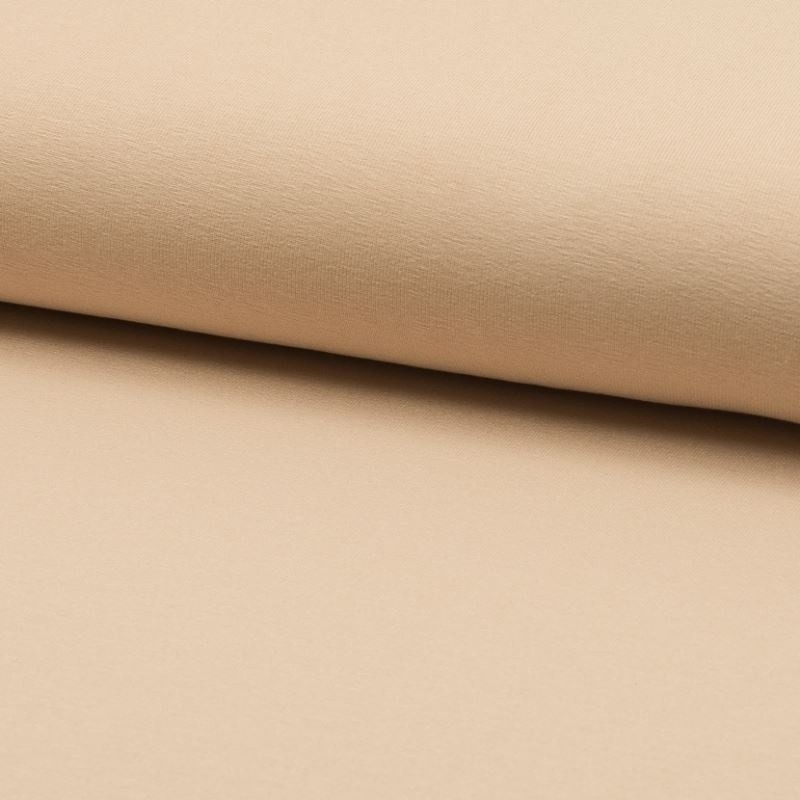 Coupon 3m Tissu Toile Tricot Viscose Unie Sable