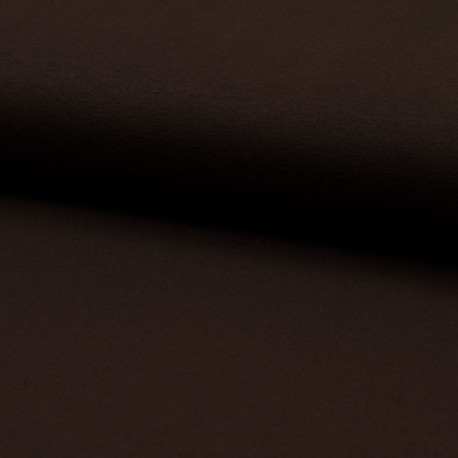 Coupon 3m Tissu Toile Tricot Viscose Unie Marron