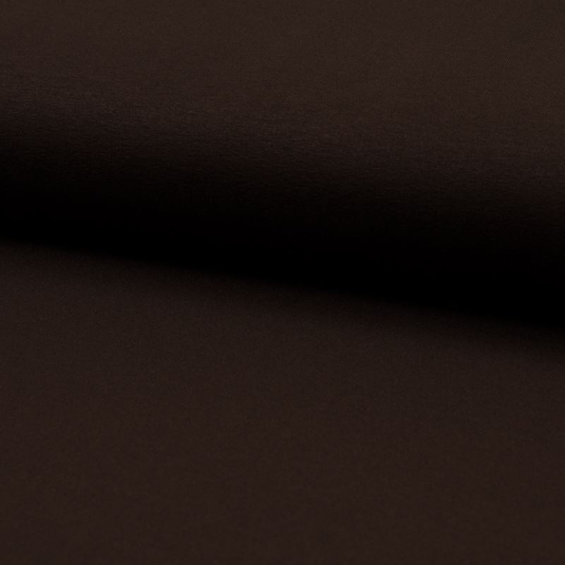 Coupon 3m Tissu Toile Tricot Viscose Unie Marron