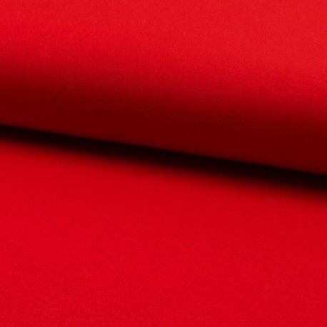 Coupon 3m Tissu Toile Tricot Viscose Unie Rouge 