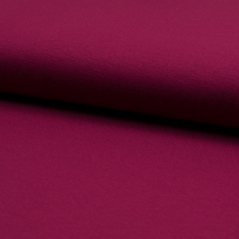 Coupon 3m Tissu Toile Tricot Viscose Unie Framboise