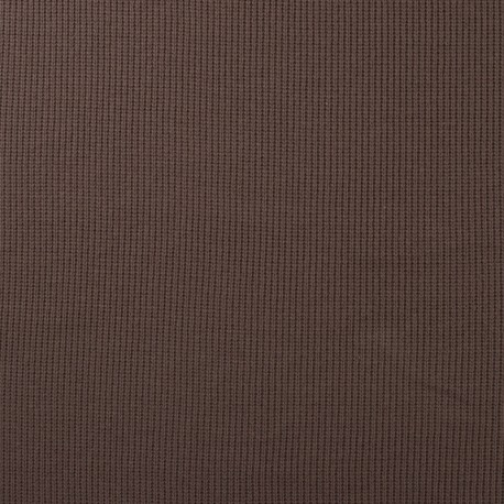 Coupon 3m Tissu Maille Tricot Coton Miami Marron Taupe 
