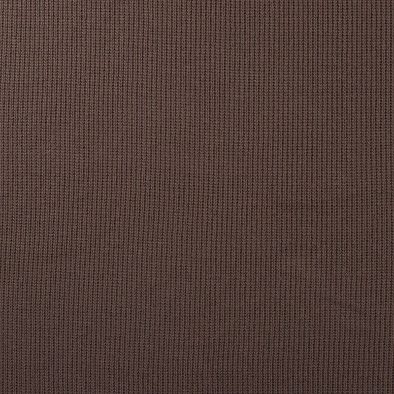 Coupon 3m Tissu Maille Tricot Coton Miami Marron Taupe 