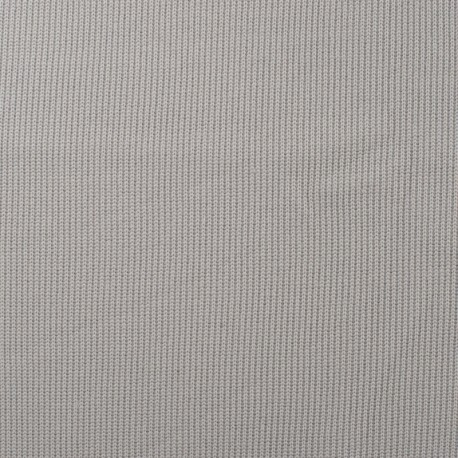Coupon 3m Tissu Maille Tricot Coton Miami Gris Perle 