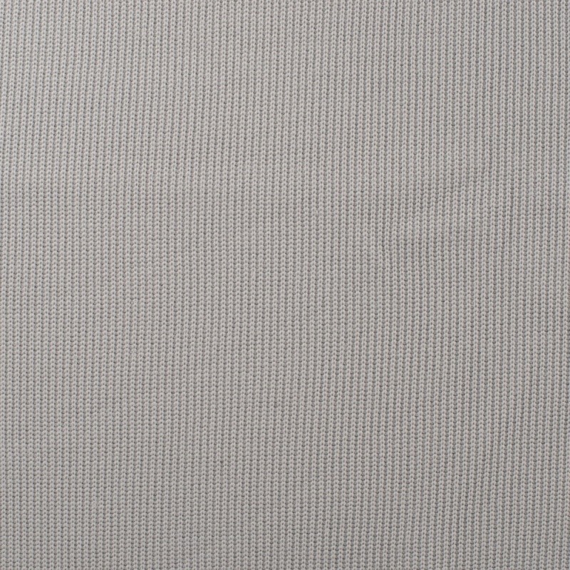 Coupon 3m Tissu Maille Tricot Coton Miami Gris Perle 