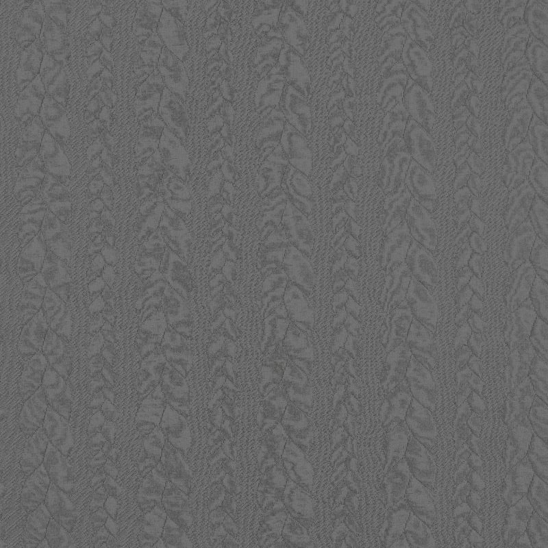 Coupon 3m Tissu Tricot Jacquard Gris