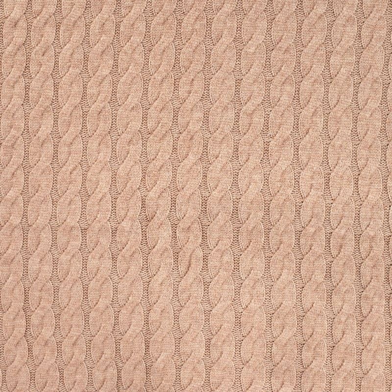 Coupon 3m Tissu Matilda Maille Torsadee Cognac