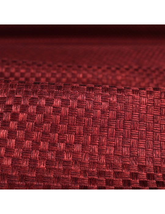 Tissu d'ameublement 100 % polyester  rouge