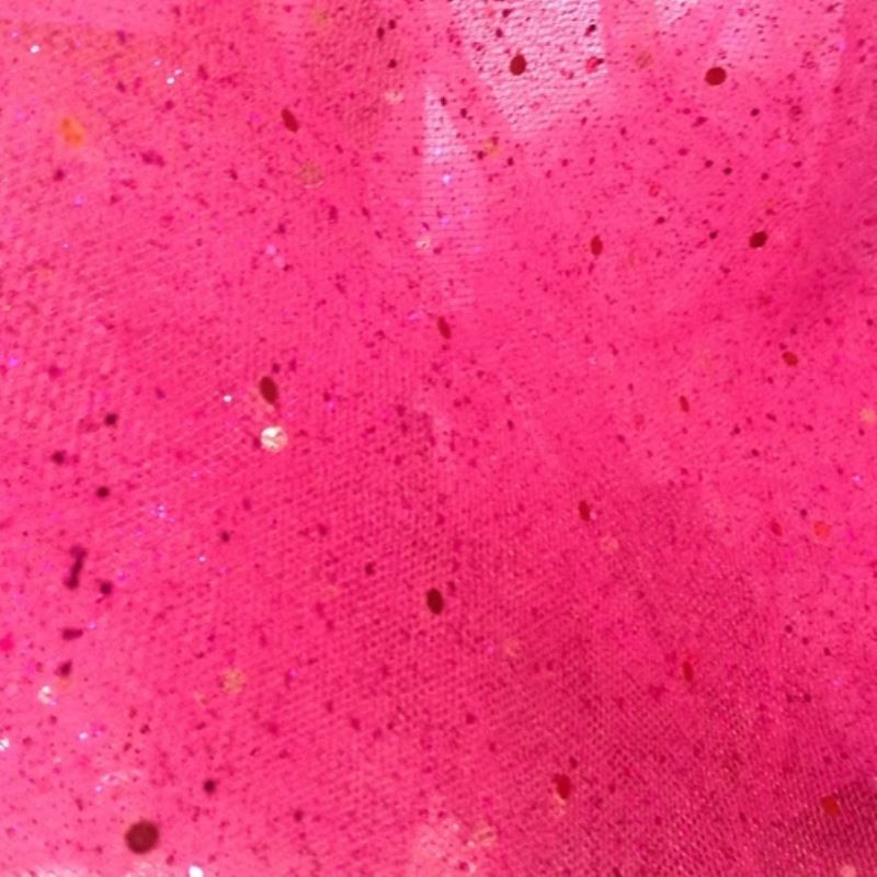 Coupon 3m Tulle Paillettes Fuchsia