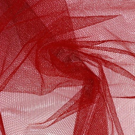 Coupon 3m Tissu Tulle Uni Bordeaux grande largeur