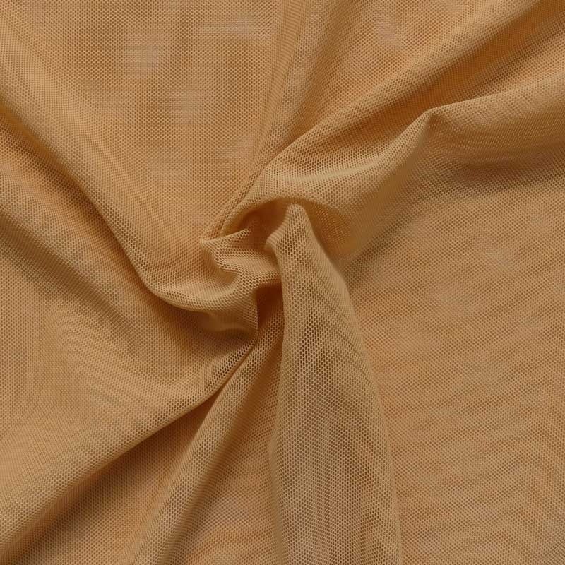 Coupon 3m Tissu Tulle Elastique Beige