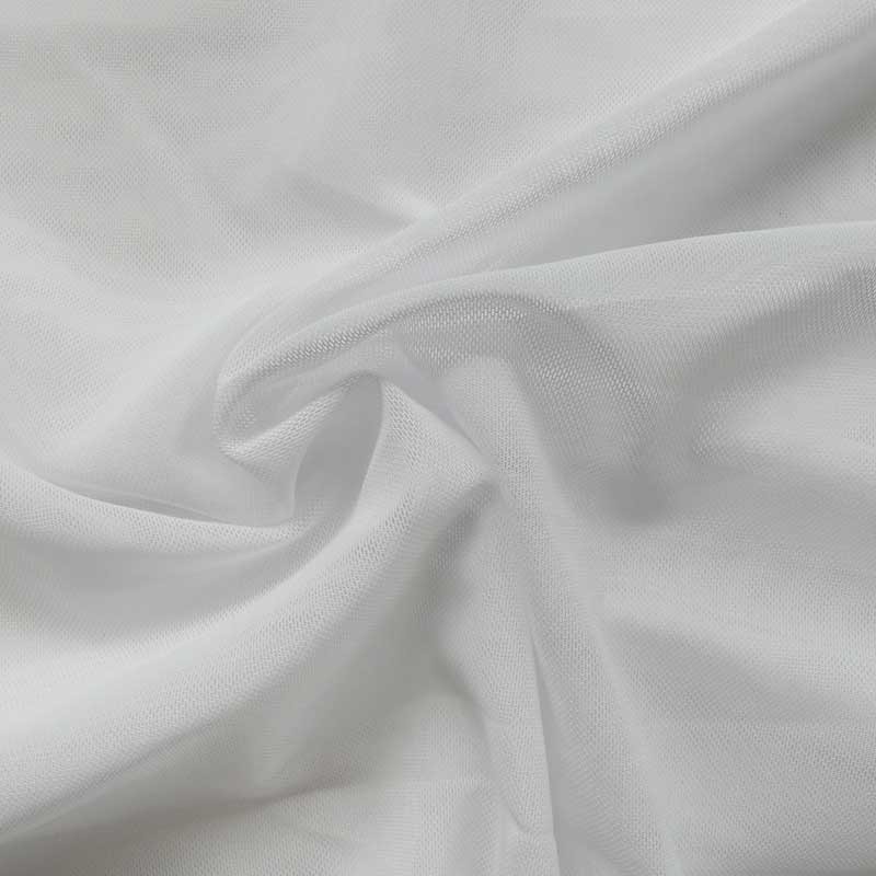 Coupon 3m Tissu Tulle Elastique Blanc 