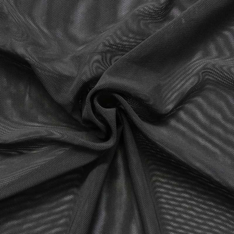 Coupon 3m Tissu Tulle Elastique Noir