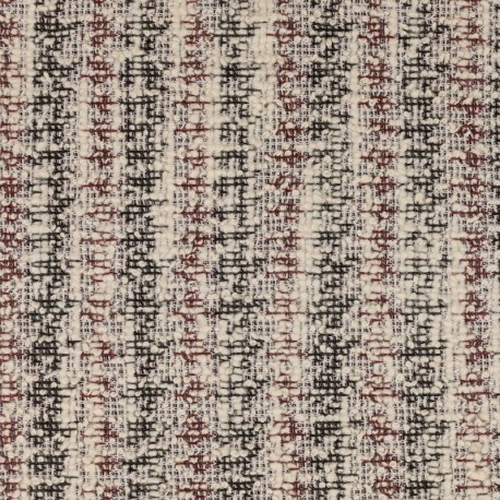 Coupon 3m Tissu Gabrielle Rayures Violine