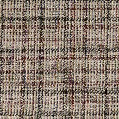 Coupon 3m Tissu Gabrielle Carreaux Violine 