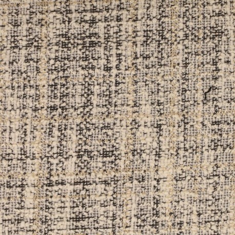 Coupon 3m Tissu Gabrielle Quadrillage Ecru 
