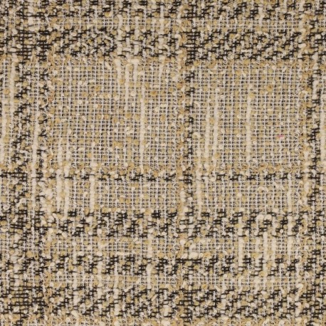 Coupon 3m Tissu Gabrielle Quadrillage Vanille 