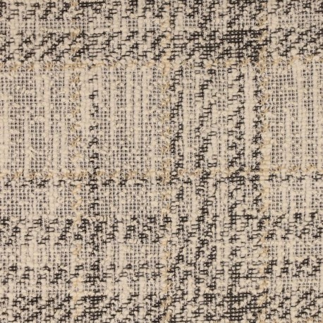 Coupon 3m Tissu Gabrielle Quadrillage Ecru