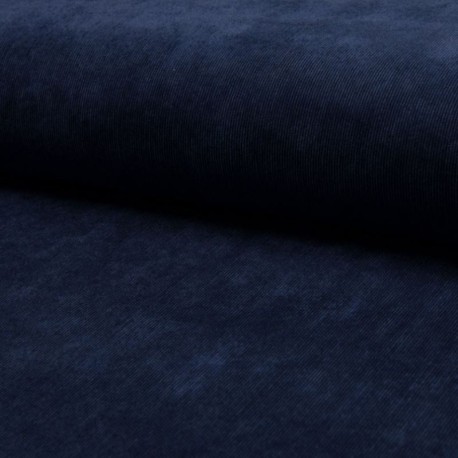 Coupon 3m Tissu Veloutine Uni Indigo