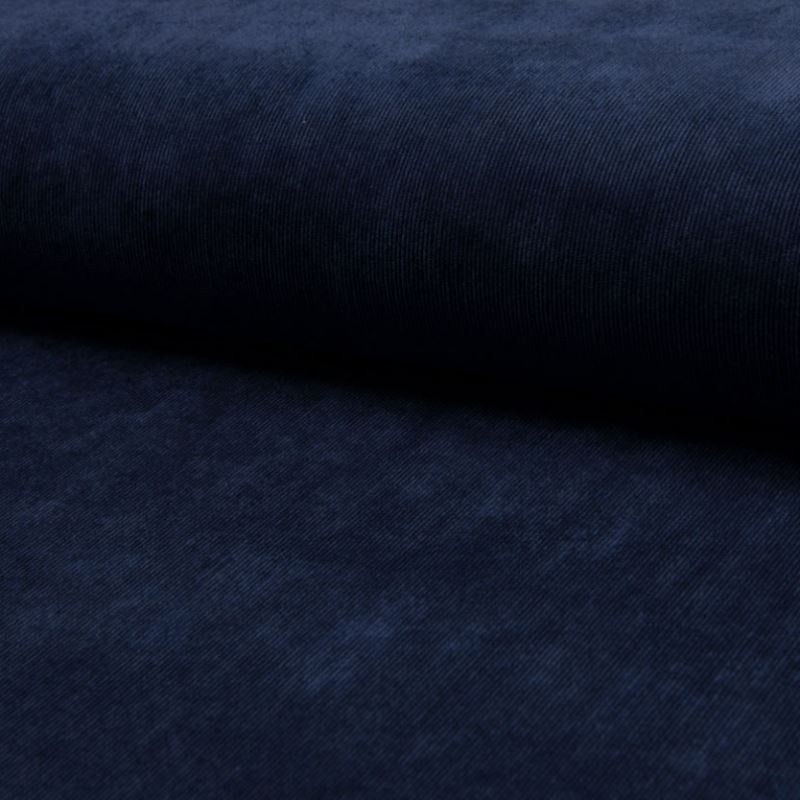 Coupon 3m Tissu Veloutine Uni Indigo