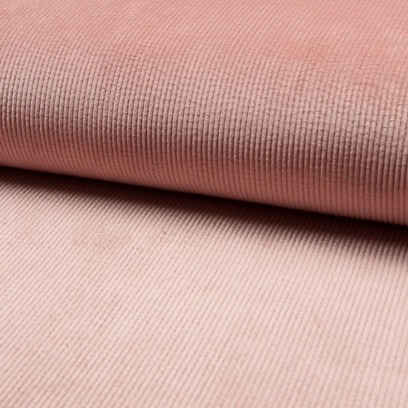 Coupon 3m Tissu Velours Côtelé Poudre 
