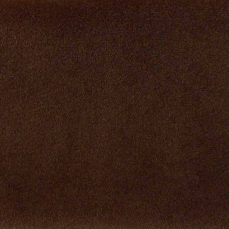 Coupon 3m Tissu Velours Uni Meg Brun 