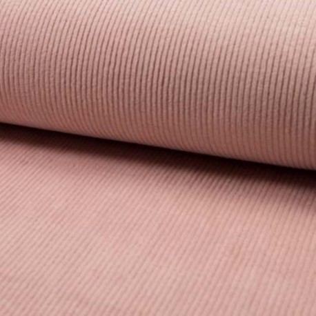 Coupon 3m Tissu Velours Côtelé Nude