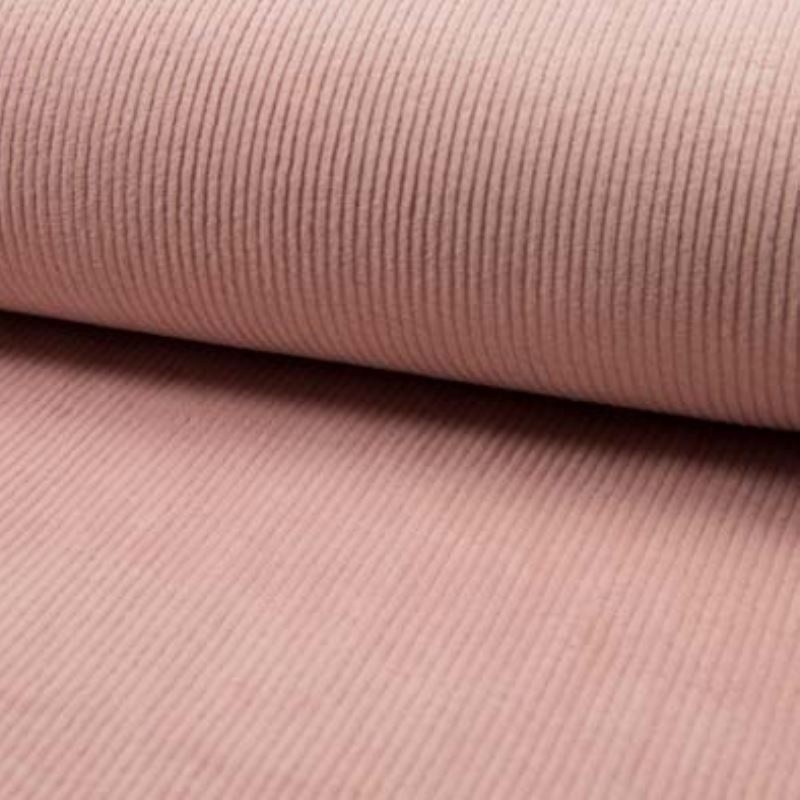 Coupon 3m Tissu Velours Côtelé Nude