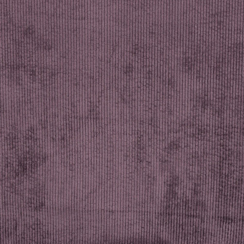 Coupon 3m Tissu Velours Côtelé Mauve