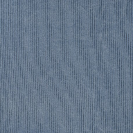 Coupon 3m Tissu Jersey Velours Florida Bleu 