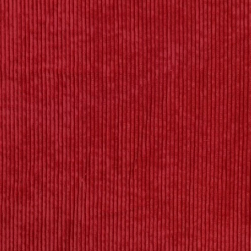 Coupon 3m Tissu Velours Cotele Rouge 